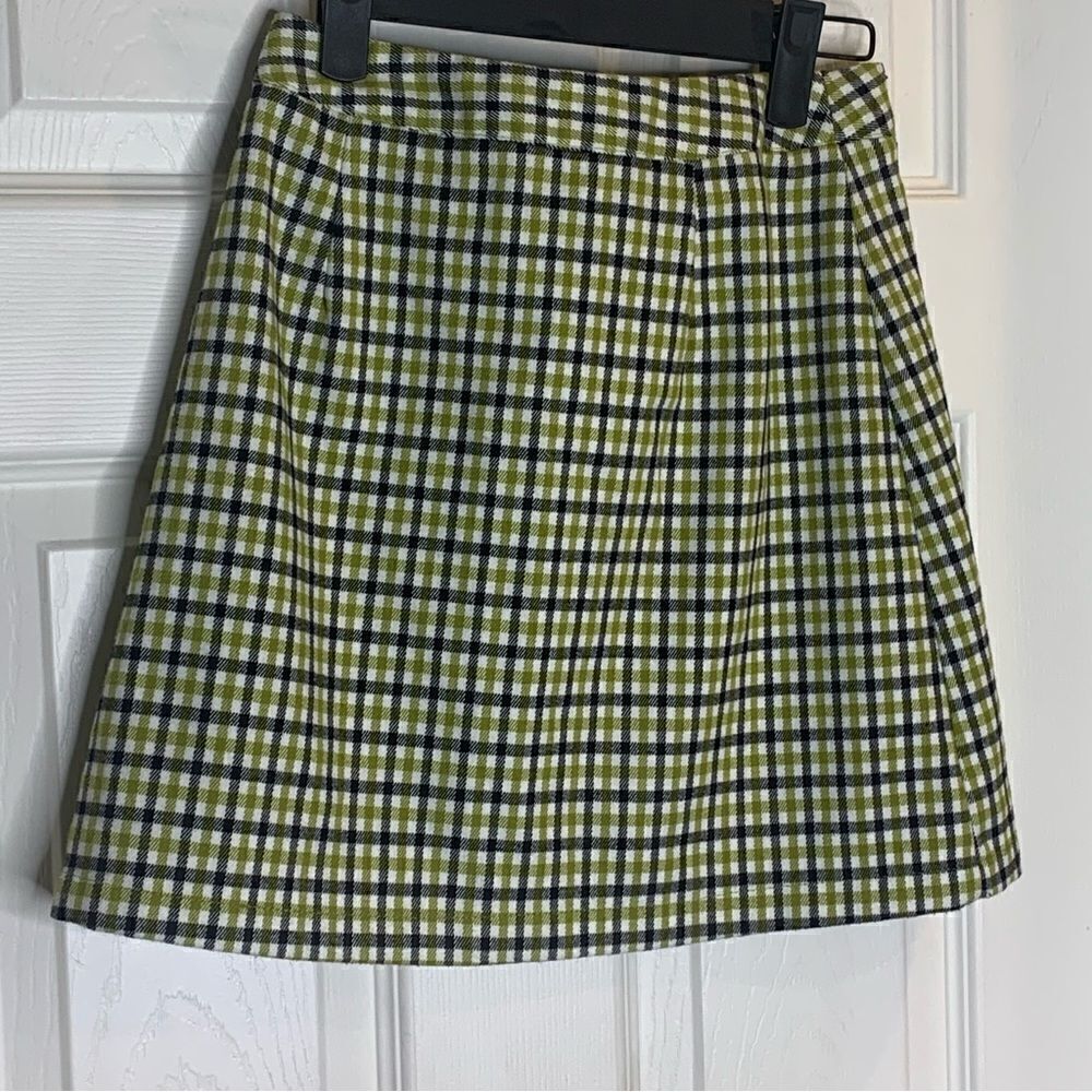 John Galt lime plaid skirt with buckle Size Small - Picture 4 of 9